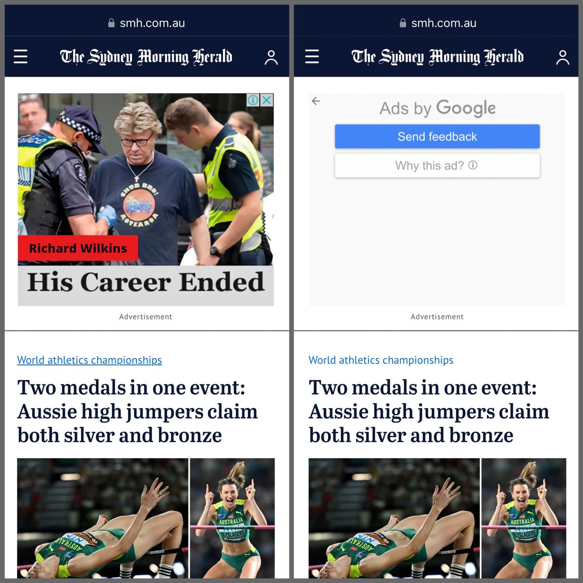 Stephen Hutcheon (@lewgus) on Twitter photo Canāt fathom why <a href="/9NewsAUS/">9News Australia</a> <a href="/9Comms/">Nine Comms</a> <a href="/smh/">The Sydney Morning Herald</a> (and all publishers for that matter) allow Google AdWords to keep serving up this kind of shitty faked āadā that trashes one of their own. Canāt fathom why <a href="/9NewsAUS/">9News Australia</a> <a href="/9Comms/">Nine Comms</a> <a href="/smh/">The Sydney Morning Herald</a> (and all publishers for that matter) allow Google AdWords to keep serving up this kind of shitty faked āadā that trashes one of their own.