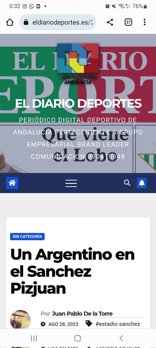 eldiariodeportes.es/2023/08/28/un-… Les comparto mi nota para El Diario Deportes de Sevilla,España en mi visita al Estadio del Sevilla FC,el Ramón Sanchez Pizjuan .Saludos
#sevilla #sanchezpizjuan @eldiariodeportes