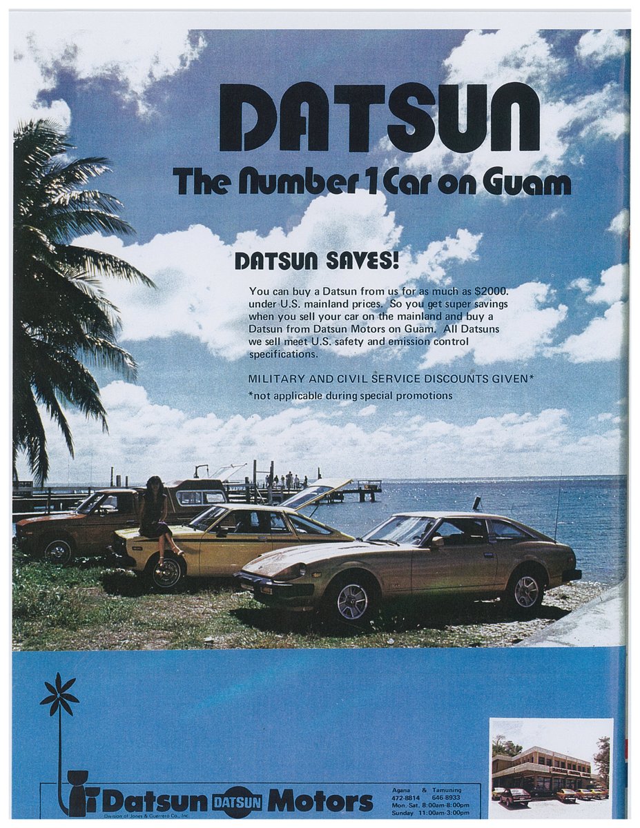 guammuseum's tweet photo. Color ads from Guam magazines from the year 1979. https://t.co/JvsWQTydo9