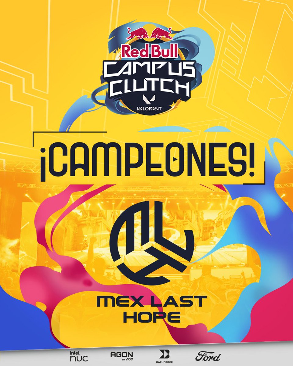 GAMERGY_Mx's tweet photo. ¡Tenemos ganaaadooorrr! El campeón de #RedBullCampusClutch México 2023 es MEX LAST HOPE.
¡El equipo viajará a Estambul, Turquía para jugar el mundial!🏆🎉

GRUPO FIRME 1 🆚 2 MEX LAST HOPE https://t.co/tVX8vUCCFU