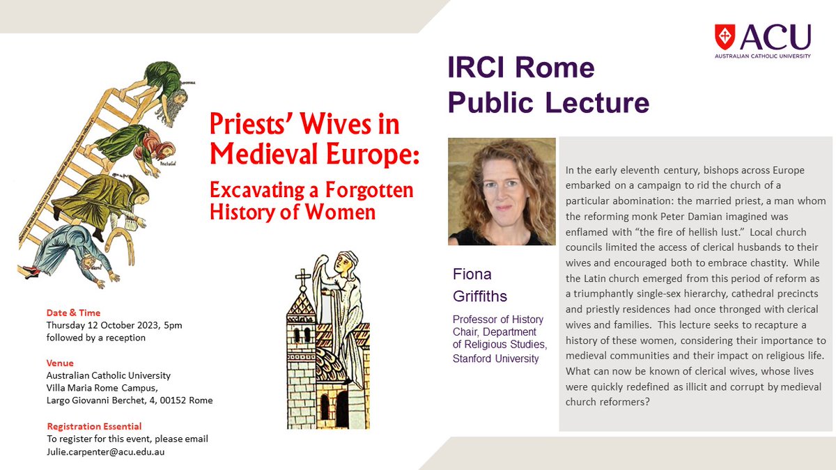 Coming on 12 October at ACU Rome...