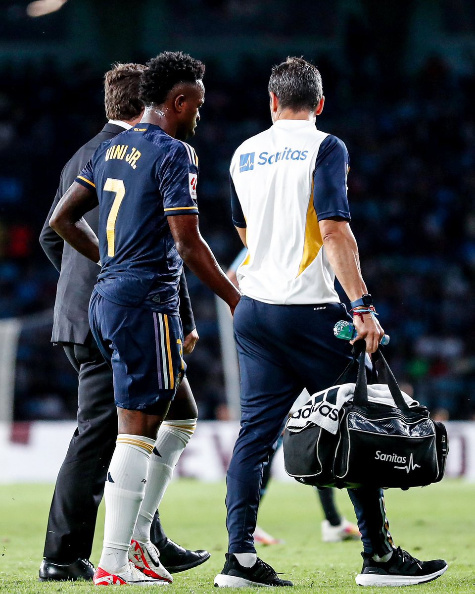 🚨💣 | BREAKING: Vini Jr 🇧🇷 sera ABSENT 1 MOIS au minimum. Il manquera plus de 5 matchs. <a href="/elchiringuitotv/">El Chiringuito TV</a> #RealMadrid ✅⛔️

🤯 C’EST UNE DINGUERIE AVEC LES BLESSURES