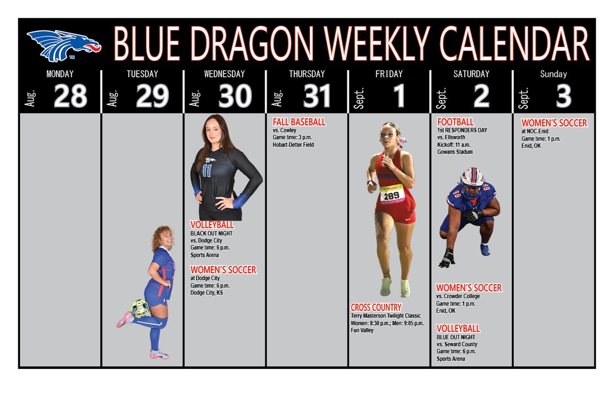 Here is what's going on in Blue Dragon Nation this week. #BreatheFire