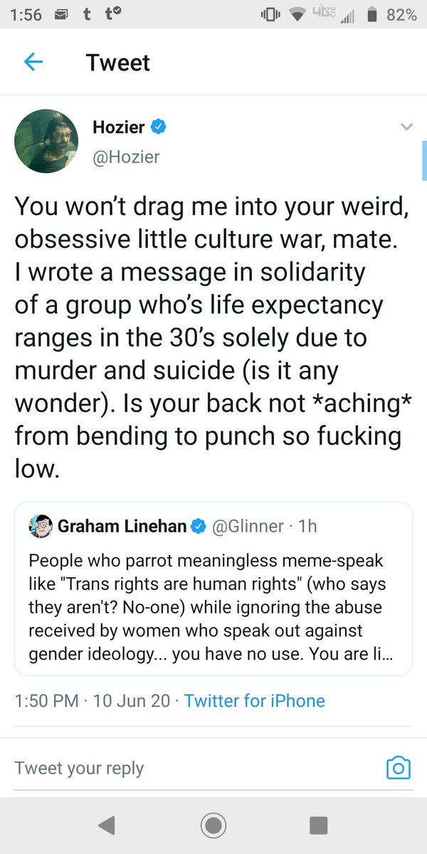 youregoodtome's tweet photo. A Hozier tweet for the history books 🔥

https://t.co/l3THrVsQuA https://t.co/b14T3f8vsb