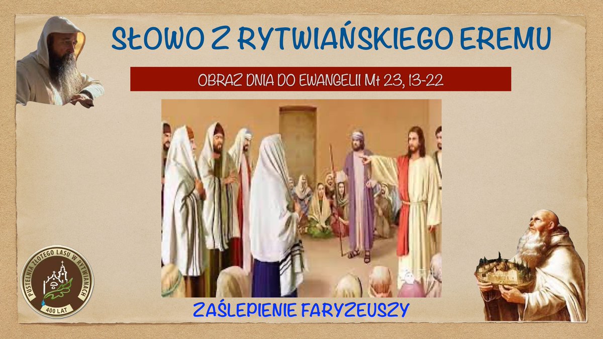 Pzl_Rytwiany's tweet photo. SŁOWO Z RYTWIAŃSKIEGO EREMU na 28.08. Rozważ tweet dnia na podstawie Ewangelii, zobacz obraz dnia, oraz komentarz do Ewangelii, a także poznaj patrona dnia św. Augustyna.  #słowozeremu #biblianadzis #augustyn #slowonadzis https://t.co/pAbPo94btN