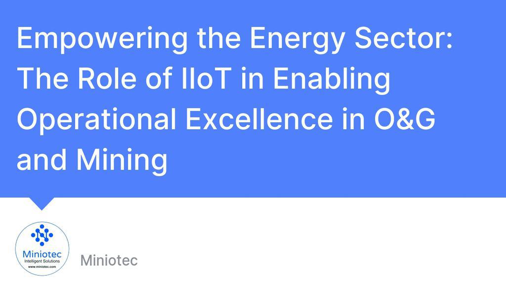 miniotec's tweet image. Embracing change in IIoT is not just a strategy; it's a necessity. - Are you ready for the future?
Read more 👉 lttr.ai/AF9vu
#ProcessOptimisation #MachineLearning #PredictiveMaintenance #IIoT #OperationalExcellence #IndustrialIoT #IoT #OilAndGas #MiningIndustry