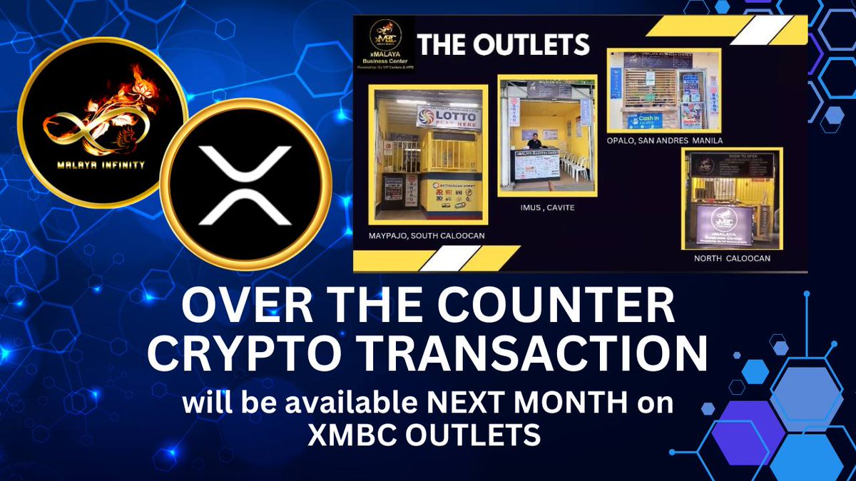 anna_23kake's tweet photo. Are you ready Filipino Crypto fam💎 Soon @MalayaInfinity will have Over the Counter Crypto Transaction on our #xMBC outlets!

Make more easy, Fast, &amp; Convenient Transaction for all #crypto Fam💎
Join us on our telegram for more info and update!

#cryptoPhilippines #XRPLCommunity https://t.co/D385DnZ6ED