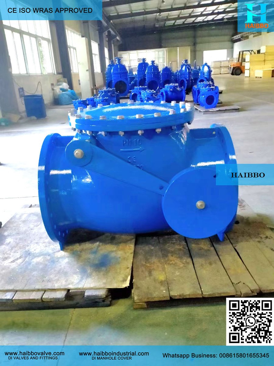 HaibboValve's tweet photo. Check Valve With Heavy Hammer DN40-DN900 Ductile iron body and disc， Brass seal  Professional manufacturer and exporter Welcome to contact any time for more details. http://haibbovalve.comwhatsApp/Wechat:008618732129616 Skype:valve-lena lena@haibboindustrial.com #CheckValve https://t.co/LS8YwlqFUk