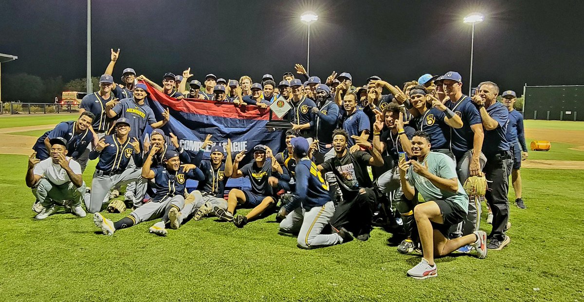 Congratulations to the Arizona Complex League Champions, the Milwaukee Brewers. Put up 5 early and hung on defeating the Arizona Diamondbacks 5-4.