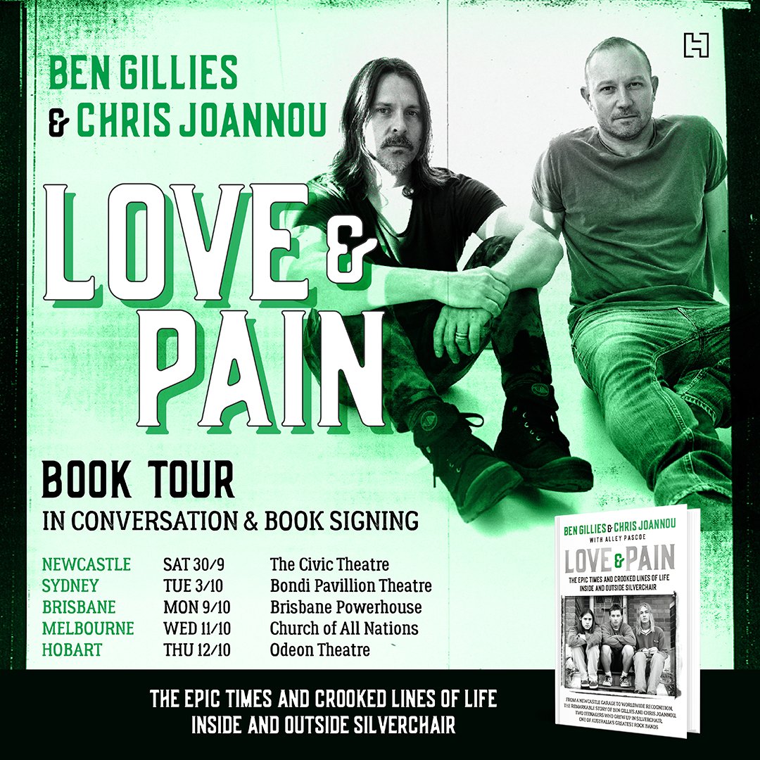 We are thrilled to announce the LOVE & PAIN book tour! Hear Ben Gillies and Chris Joannou discuss their book at venues along the East Coast throughout October 2023. For more information or to book your ticket: bit.ly/3YQtvHJ