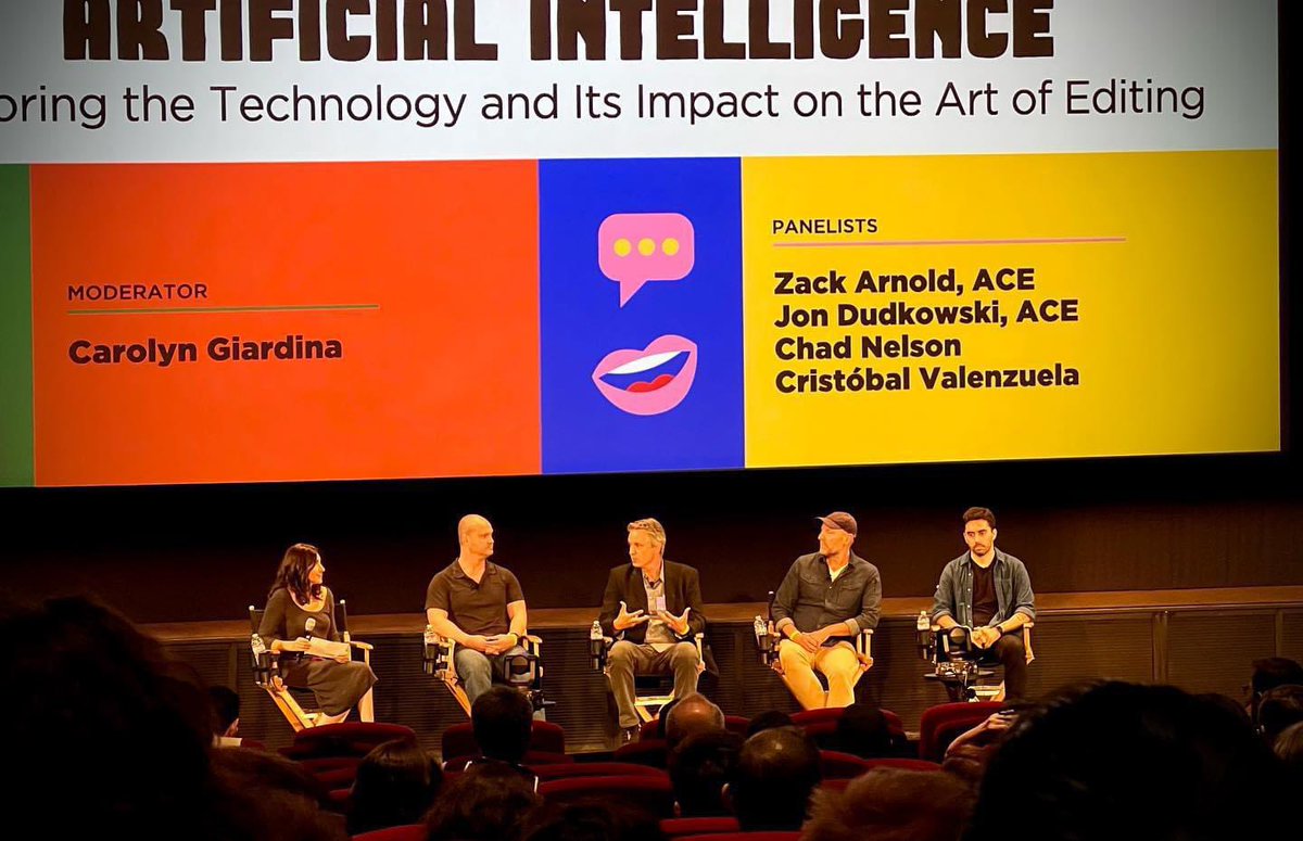 Excited &amp; concerned about AI’s impact on filmmaking &amp; the world. Thanks to American Cinema Editors, I had a great discussion with brilliant minds this weekend. (Special thanks to the late Norm Hollyn for the inspiration.) #AI #filmmaking