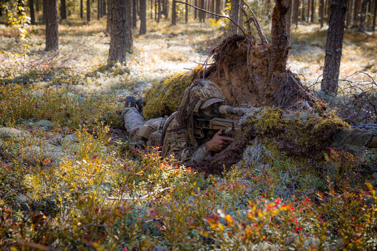U.S. Army troops of the 10th Mountain Division, at the Häyhä 23 Sniper Competition in Finland (27 Aug 2023)