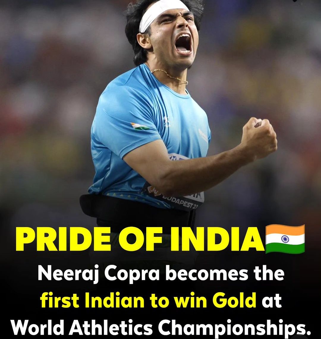 What a proud moment 🙇‍♀️👒🥳! 

#Neeraj #historycreated #GOLD