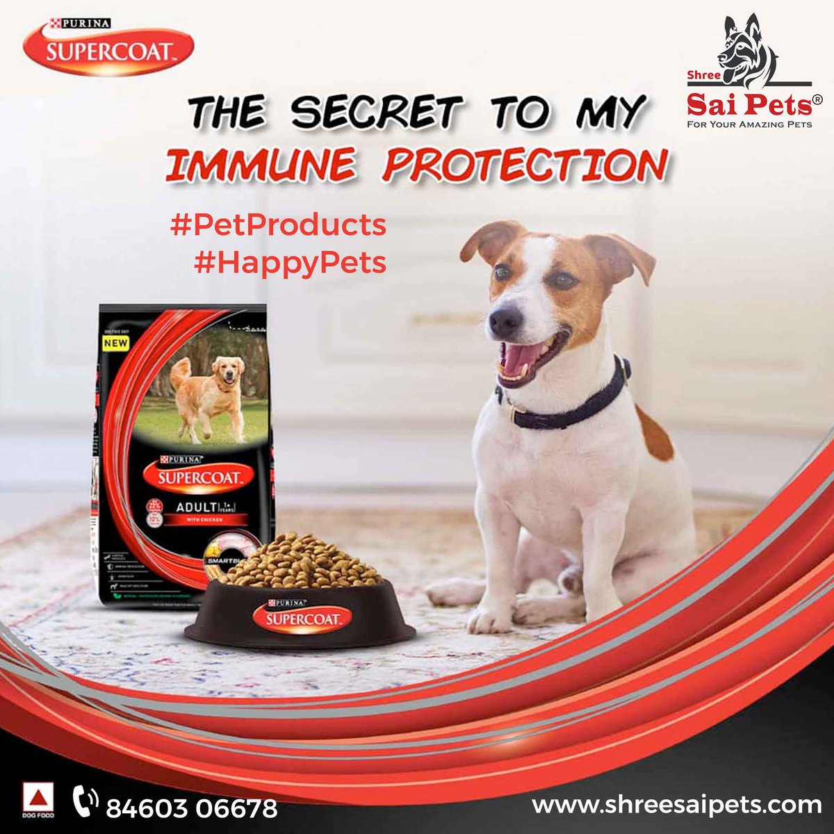 ShreeSaiPets's tweet image. Strengthen your dog’s immune system so that they can break free from all health problems #UnleashTheirSuper! Keep your furry friend nourished with a wholesome meal loaded with essential antioxidants, vitamins and minerals from PURINA®️ SUPERCOAT

#Supercoat #PetShop #PetProducts