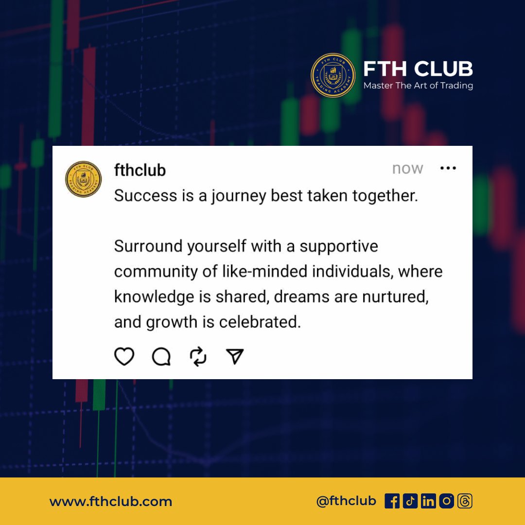 'Success is a journey best taken together. 🤝Join a community where knowledge, dreams and growth is nurtured, and celebrated.🌱

Experience #CommunitySupport and #PersonalGrowth with us. 👉👉fthclub.com

#InspiringCommunity #FTHClub #LearnForexTrading #ForexEducation'
