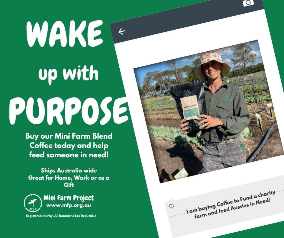 Stand Your Grounds and know you fed someone in need with every sip of our Mini Farm Blend premium coffee ☕️ 

Wake up with Purpose today - mfp.org.au/collections/mi…