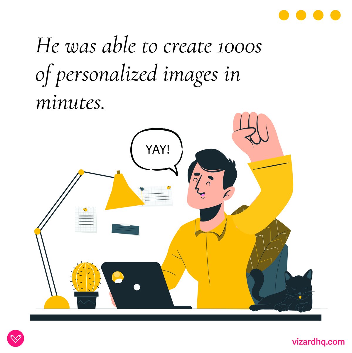 vizardhq's tweet photo. With Vizard, it is easy to personalize images using data, including names, product images, offers, pricing, etc.

You can scale your campaigns quickly as you can create 1000s of creatives in just minutes.

#campaign #Creatives #Scalability  #richmediapersonalization #platform https://t.co/WvNj1rGTS1