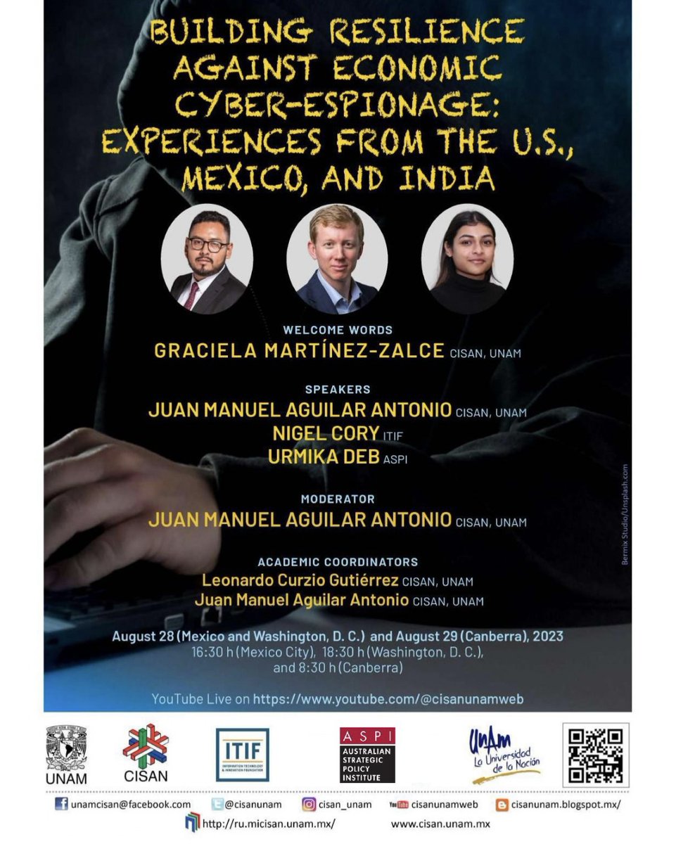 🚨 EVENT ALERT 🚨 @ASPI_CTS is looking forward to joining @cisanunam and @ITIFdc for a webinar on cyber espionage tomorrow! The event will explore what countries can do to strengthen the cybersecurity resilience of their most valuable assets. 👀 Watch➡️ bit.ly/3PfoRjc