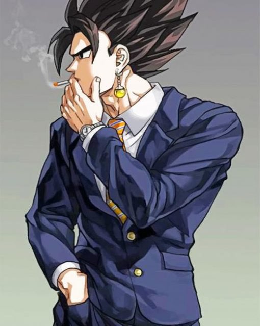 vegito smoking a cigarette Crazy how i'm addicted to jjba and db