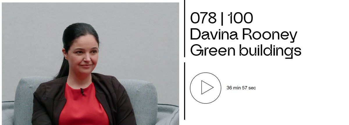 . @rooney_davina recently sat with @craigreucassel to talk #greenbuilding on 100 Climate Conversations. They discuss her engineering background, why she stepped into sustainability, and what we can all do to be part of the solution to climate change  100climateconversations.com/davina-rooney/