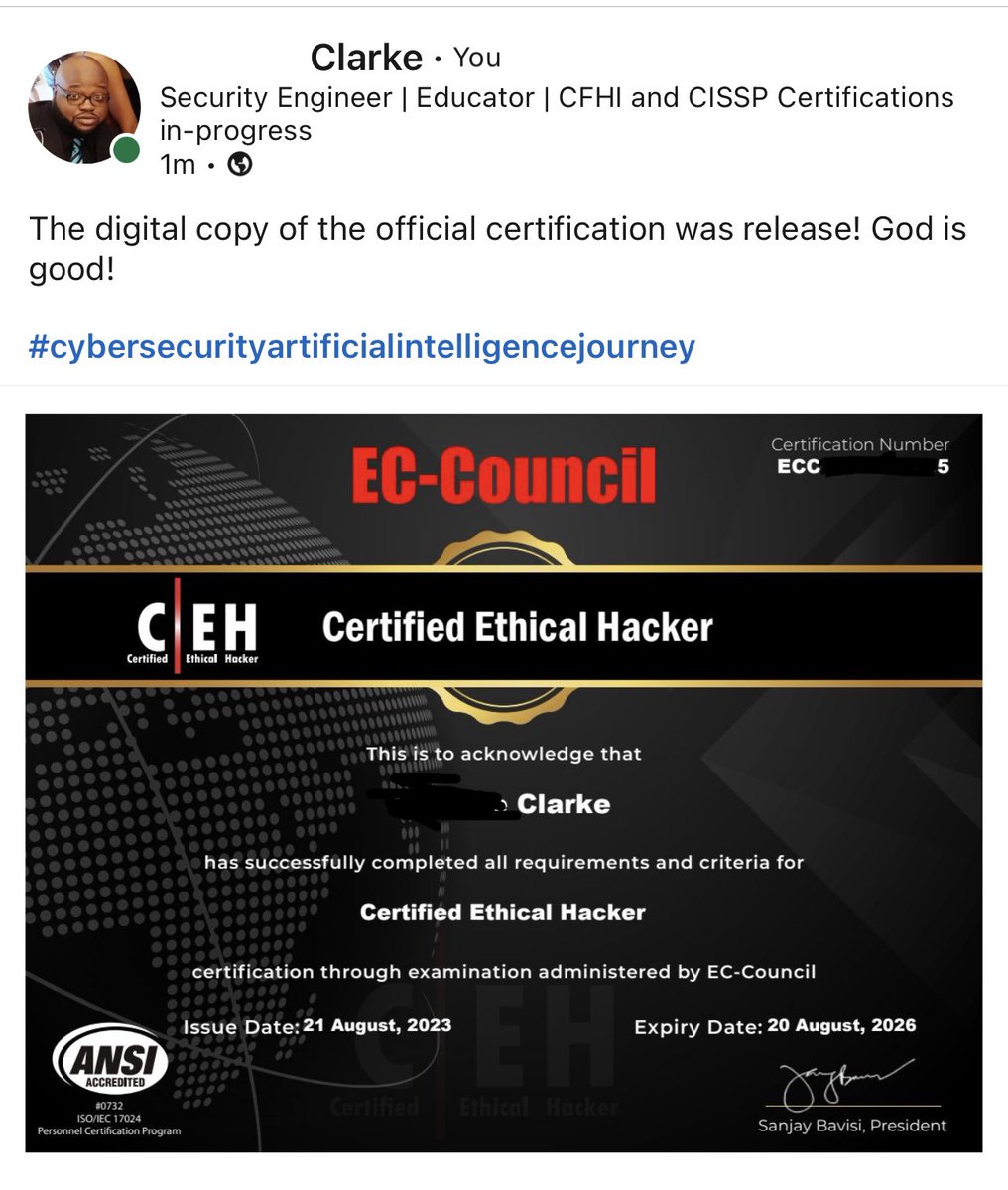 DwayneMClarke's tweet photo. Extremely grateful!! To God be the glory!! https://t.co/AZZ8r7pf5q