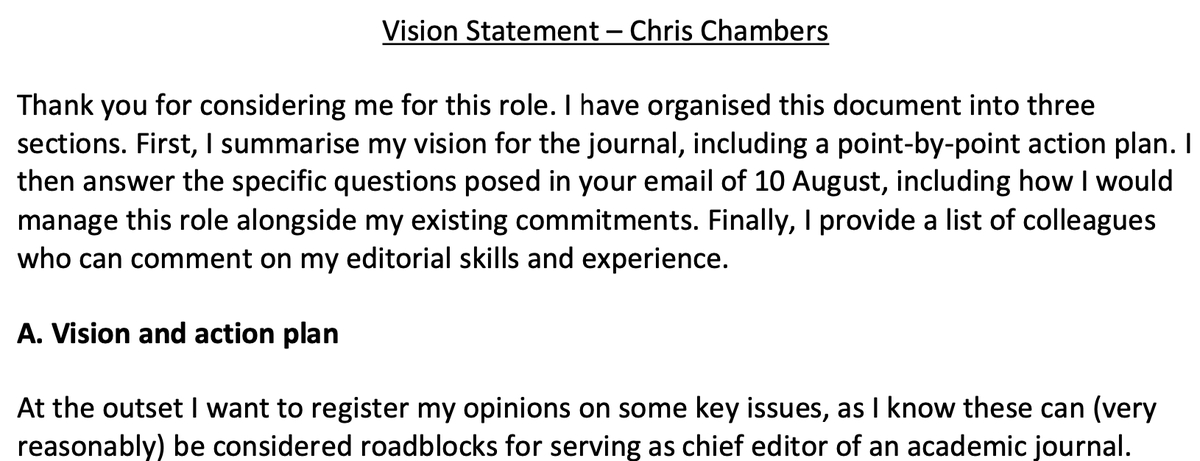 A few months ago, many of you were kind enough to nominate me for the role of chief editor of Psychological Science I progressed to the next stage & so in the interests of transparency I'm posting my 'vision statement' on what I would do if I got the job drive.google.com/file/d/15ywCMB…