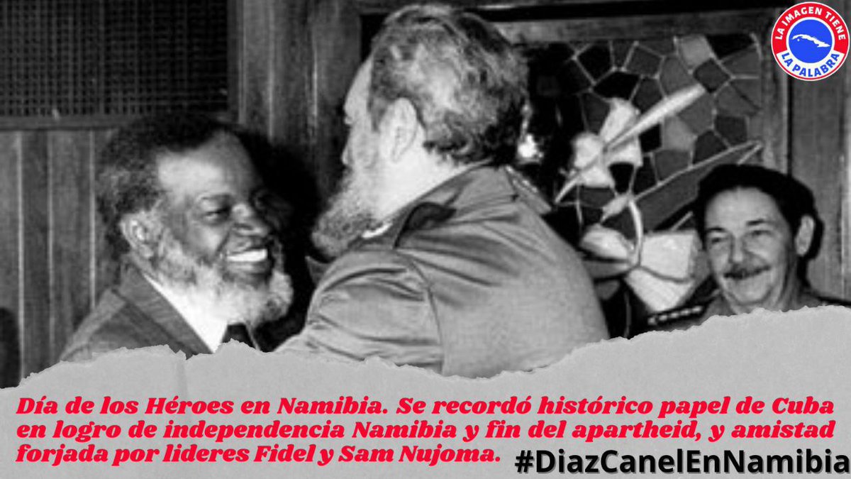 La hermandad sincera entre dos grandes de la historia: El Comandante en jefe Fidel Castro Ruz y Sam Nujoma.
#DiazCanelEnNamibia
#DiazCanelEnÁfrica