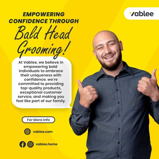 #Vablee #BaldAndConfident #HotAndBald #EmbraceYourself #ConfidentlyBald #BoldAndSexy #HighQualityRazors #TopNotchService #GroomingEssentials #BaldGrooming #ElevateYourStyle #balding #shave #shaver #barber #barbershop #skincare #scalpcare #baldwomen #beard #bearded #haircut #BALD
