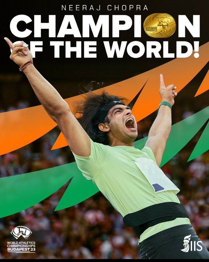 #NeerajChopra at it again ❤️
Another gold for him and for india, Congratulations 

#Budapest23 #CraftingVictories 🇮🇳