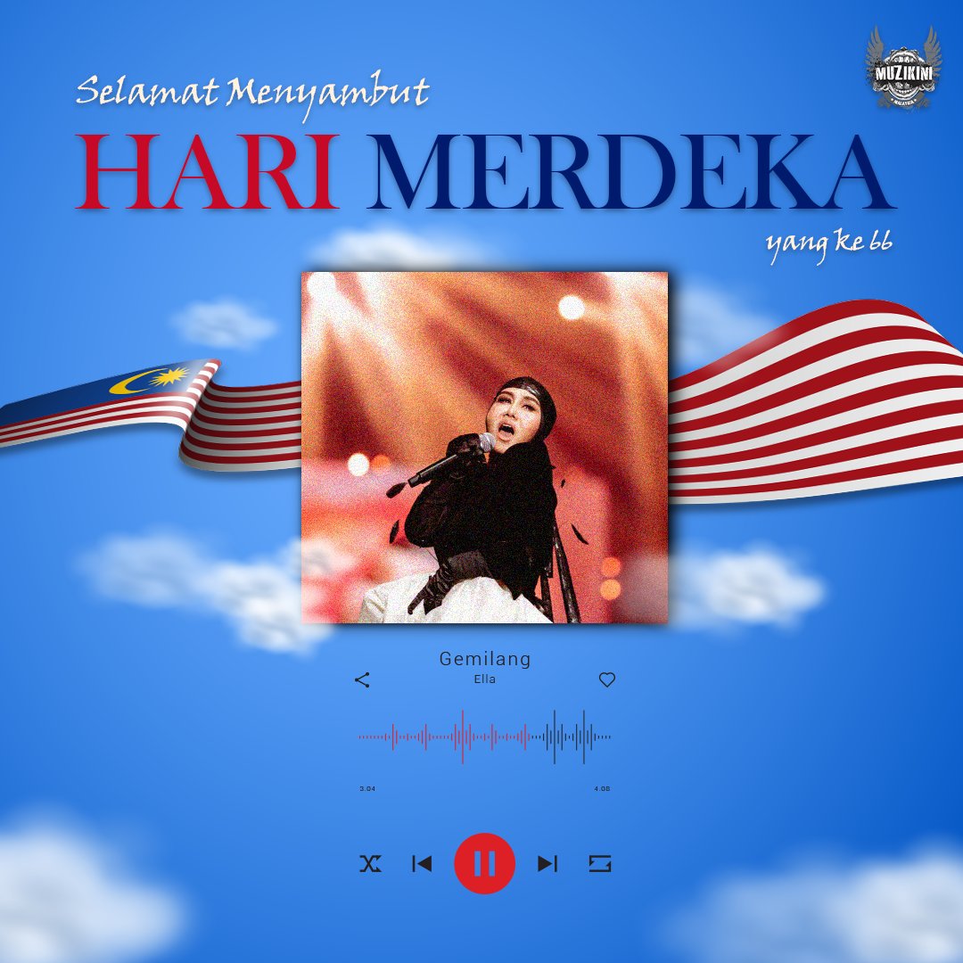 Semoga Malaysia terus maju dari aspek negara, ekonomi dan sahsiah. Selamat Hari Merdeka buat semua pengikut Muzikini 

#Muzikini #Merdeka #Kibarkan #JalurGemilang #Negaraku #Malaysia #Perpaduan #BangsaMalaysia