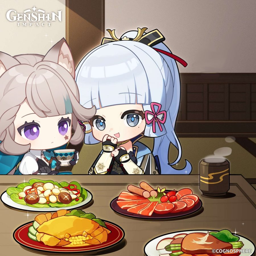 Ayanetteluvs's tweet photo. Theyre eating together :3 #ayanette https://t.co/54Fh2RKc5w