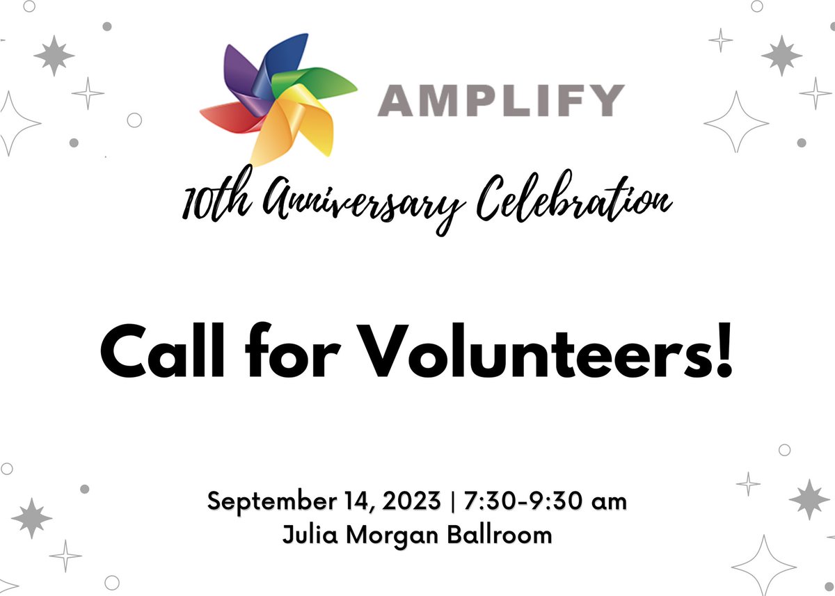 We are celebrating our 10th anniversary at @Dreamforce this year, & we can't wait to be back in person with you We are looking for #volunteers to support us in-person at #df23 to make this a great event! Sign up here to help: tinyurl.com/2kxs7drb