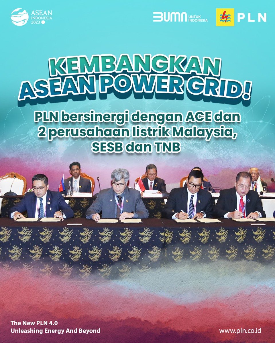 _pln_id's tweet image. Electrizen, PLN berkolaborasi dengan ASEAN Centre for Energy (ACE) dan dua perusahaan listrik asal Malaysia, Sabah Electricity Sdn Bhd (SESB) dan Tenaga Nasional Berhad (TNB) untuk mengembangkan sistem interkoneksi antar negara atau ASEAN Power Grid.
#ASEANPowerGrid
