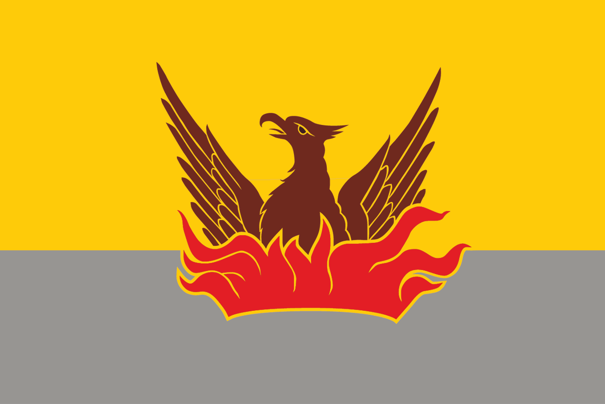 SFfogGoldFlag's tweet photo. If the San Francisco Fog &amp; Gold Flag used the current official flags colors it'd look like this. 

BTW the current San Francisco Flag design and colors date to 1940 when city boosters thought we needed to emblazon "San Francisco" on the flag lest folks didn't recognize it. https://t.co/CRjSPGnvy3