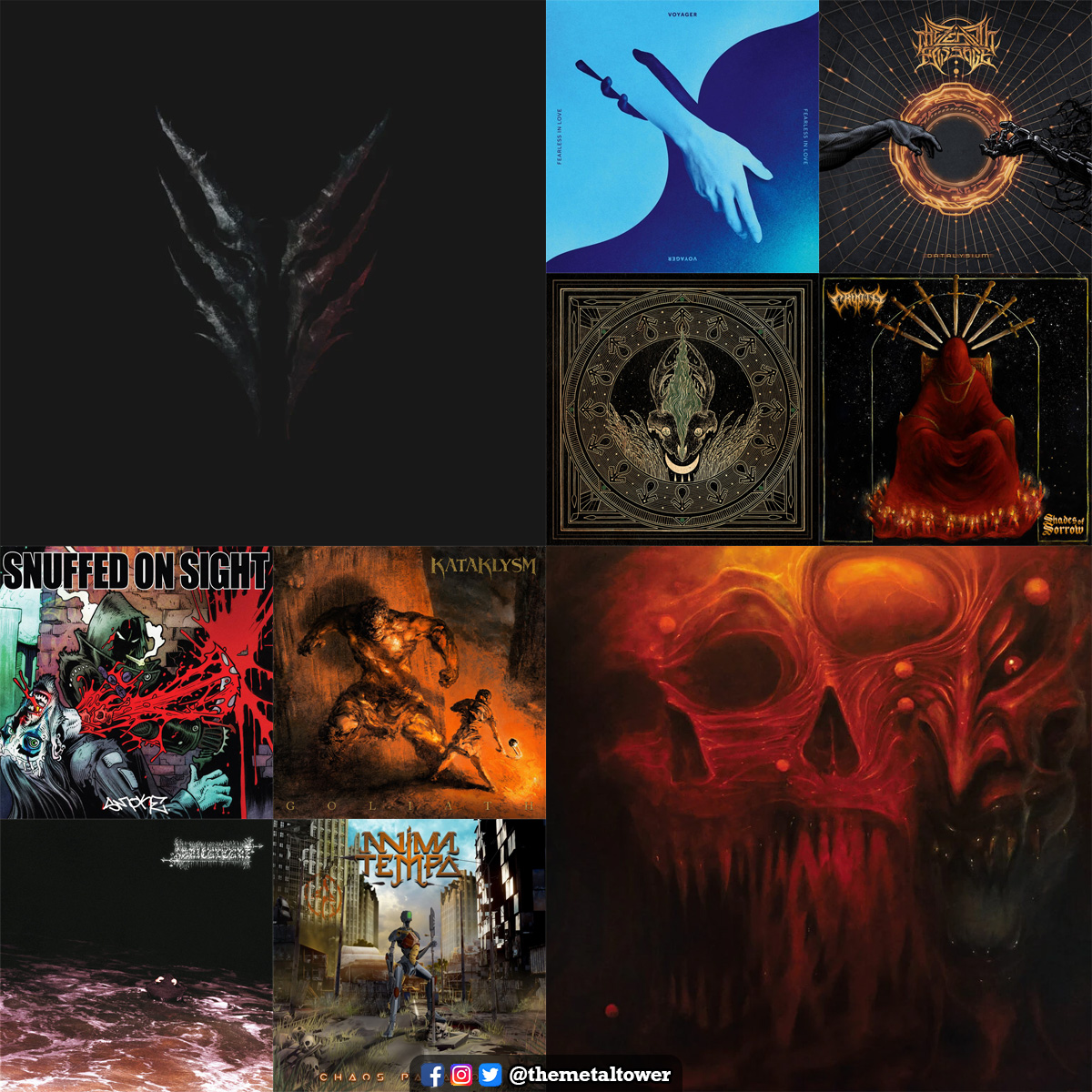 🔥#Top100Metal 👉metaltower.net/metal-chart

#TheZenithPassage #Voyager #Blackbraid #SnuffedOnSight #Agriculture #Crypta #Kataklysm #AnimaTempo #OrbitCulture #Horrendous