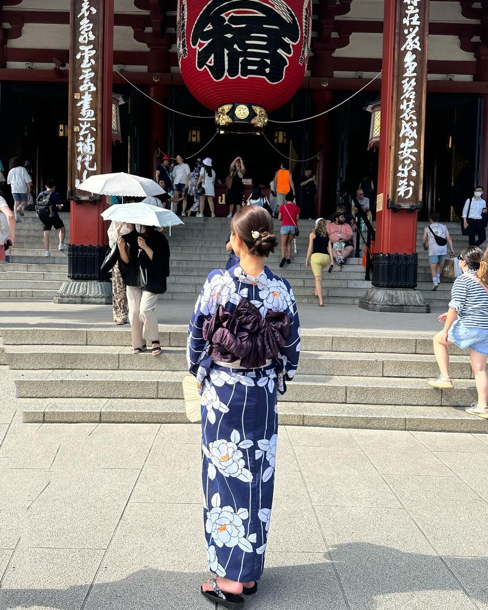 日本浅草 浴衣を着たよ〜💙