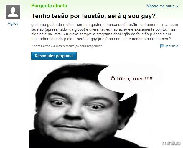 Geral falando do Faustão e eu só consigo lembrar desse cara aqui. Agora ele pode continuar tocando umazinha pensando nele