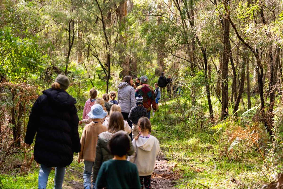 RecAustralia's tweet photo. The next stop for the Narragunnawali Awards 2023 judges was a visit to Kwoorabup Nature School – Noongar Country, Denmark, WA. 

Check out the full list of 2023 finalists: 
https://t.co/B28f6UFYTw 

#Narragunnawali #NarragunnawaliAwards #Reconciliation https://t.co/9EnEU76V0x