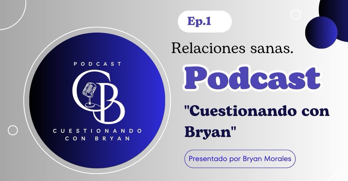 MiMacHugo's tweet photo. EP 1 - RELACIONES SANAS - CUESTIONANDO CON BRYAN https://t.co/B8WByaXCY5 a través de @YouTube https://t.co/Dx9zhtX6aG
