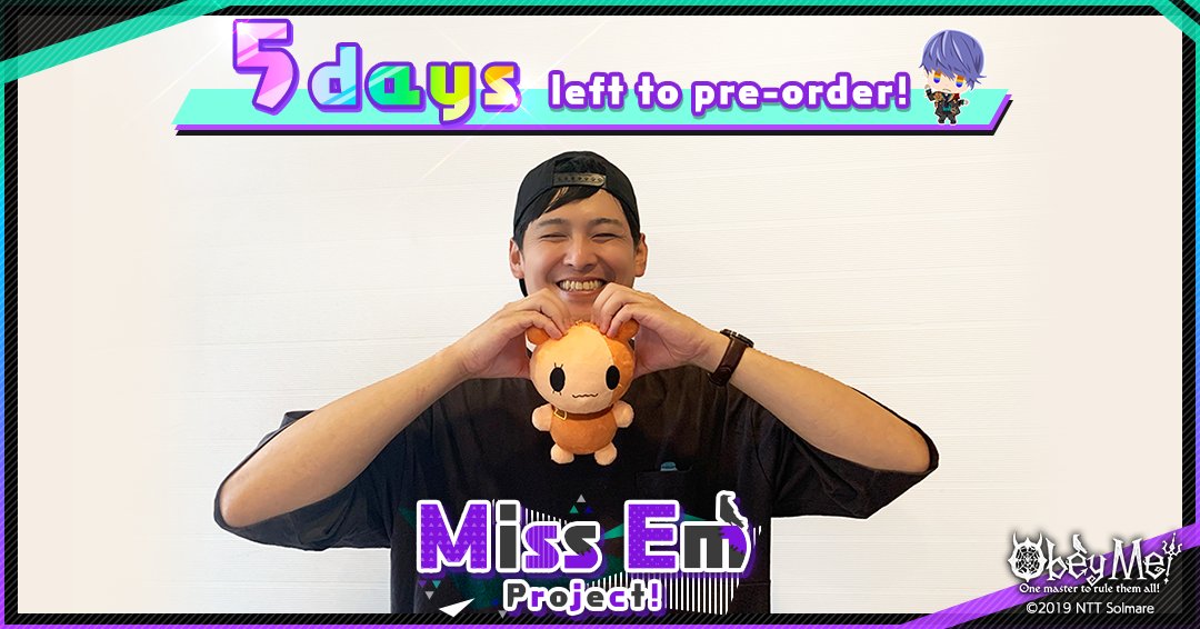 ObeyMeOfficial1's tweet photo. 5 days left of the Miss Em project🧡
That means another cast photo!
Today is the voice of Leviathan, Satoshi Kada @satka0803 📸
▼Which anime are you watching with Miss Em? 🍿
https://t.co/gVlzJNZZQC
#obeyme #MissEmProject https://t.co/WSukJonxMd