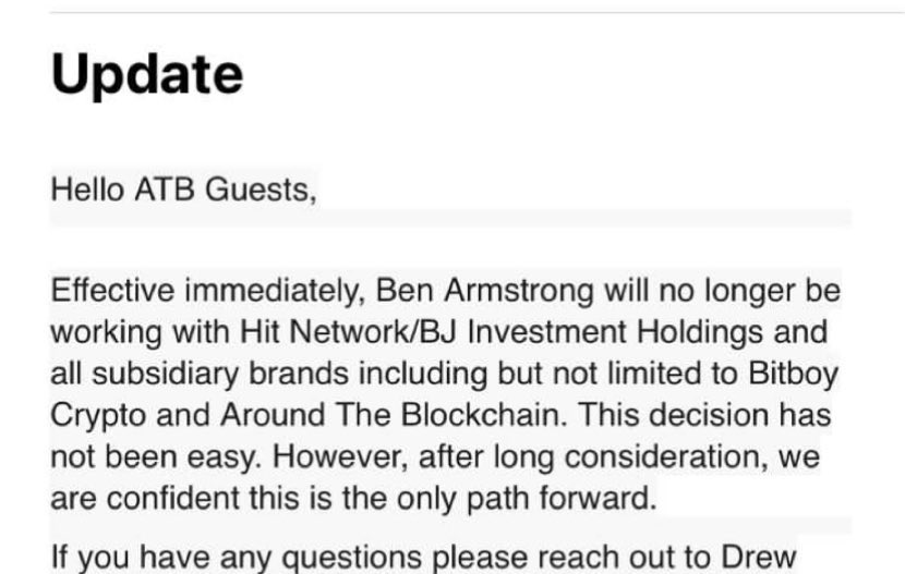 So, @Bitboy_Crypto got kicked out of Bitboy Crypto?