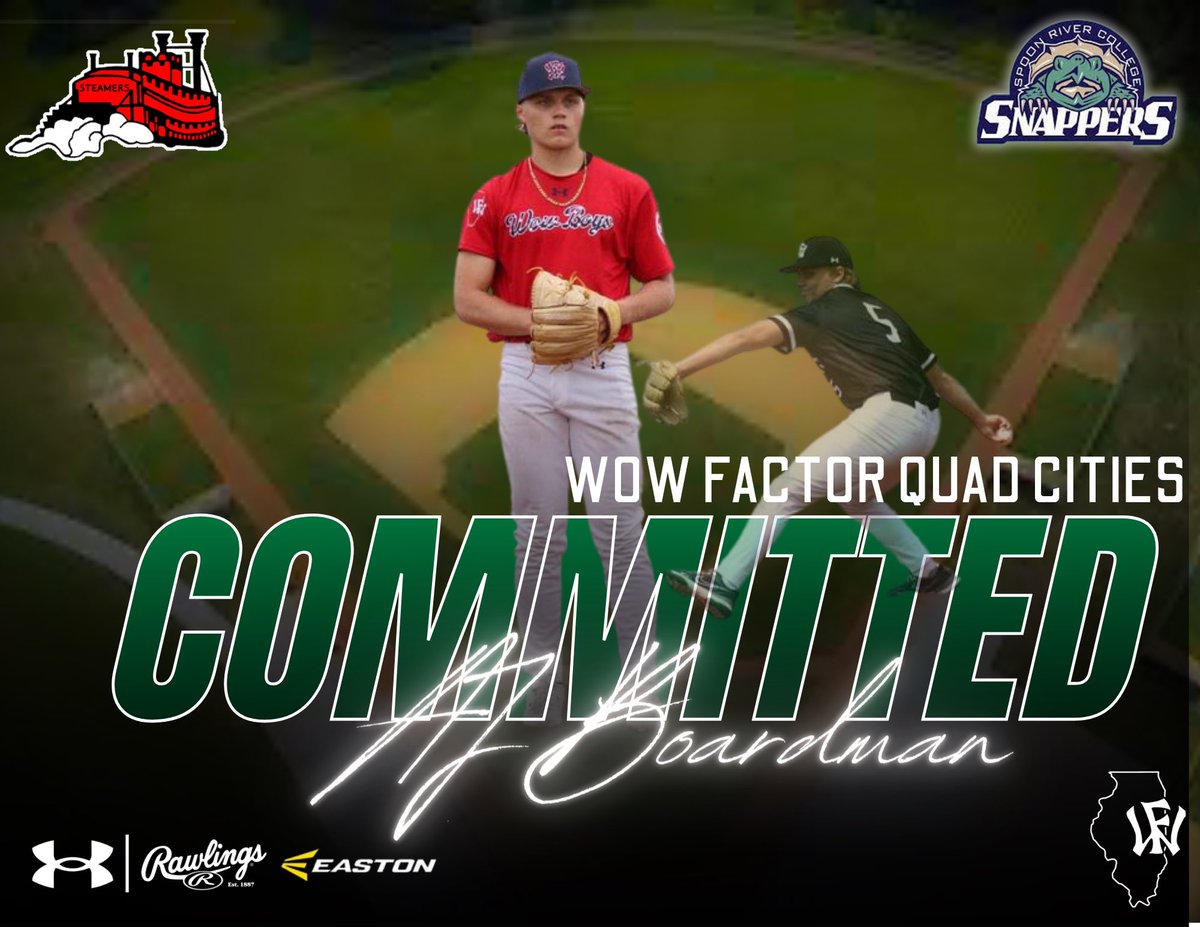 WowFactor_IL's tweet photo. Congratulations to @WowFactor_IL QC player AJ Boardman @Lxnzo1 (@Fulton_Baseball) on his commitment to @SRC_Baseball‼️🐢 @WFNorthNational @WowFactorNation @CoachKurtz19 https://t.co/T4JvtYFnoK