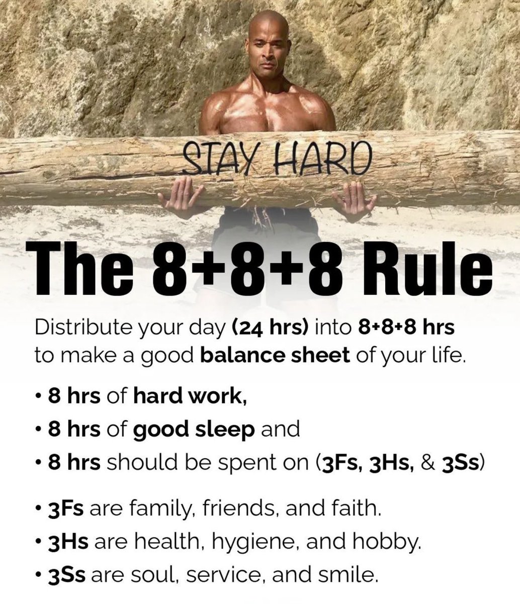 The 8+8+8 Rule👇