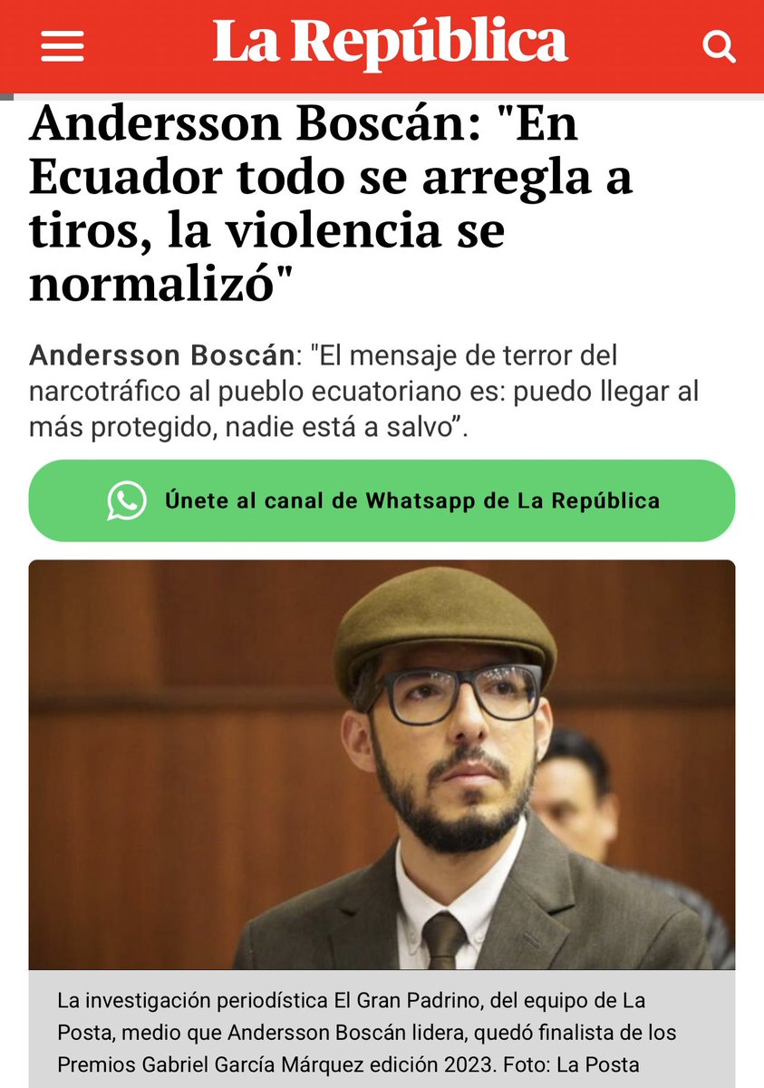 🔴¿Por qué tuviste que abandonar Ecuador junto a tu esposa, la periodista Mónica Velásquez, y tus hijas?
Estoy fuera de mi país por amenazas de muerte y persecución judicial de parte del gobierno de Guillermo Lasso. Después de la publicación de El Gran Padrino, descubrimos por
