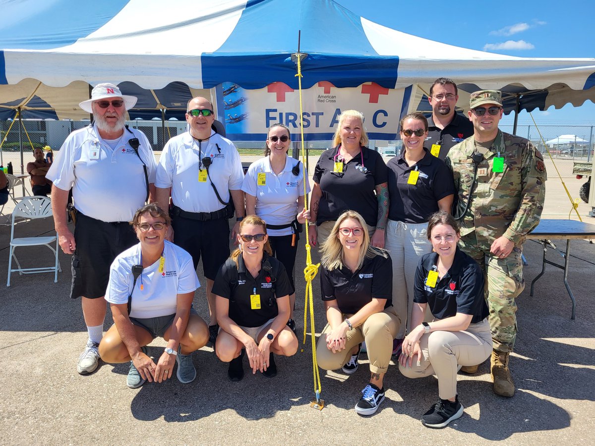 Last day of the Lincoln Airshow - First Aid Station C thanks everyone for being safe and having a great time! @neiaredcross
