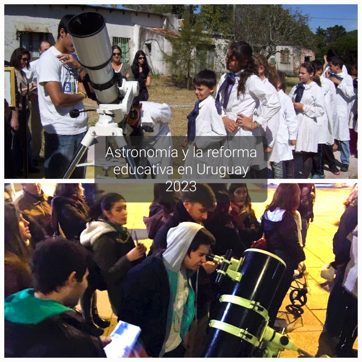 Astronomía y la reforma educativa en Uruguay 2023.

La comunidad científica, nacional e internacional, defiende la permanencia de la astronomía en la educación media. 

Cartas, declaraciones y notas de prensa:

bit.ly/AstroEdu-refor…