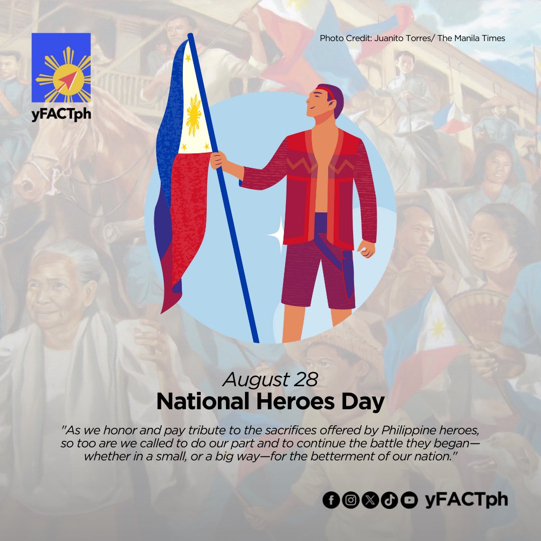 Dahil bawat Pilipino, puwedeng maging bayani — sa loob man ‘yan ng ating mga tahanan, paaralan, opisina, at sa ating mga komunidad. 

#ArawNgMgaBayani
#NationalHeroesDay 
#NationalHeroesDay2023