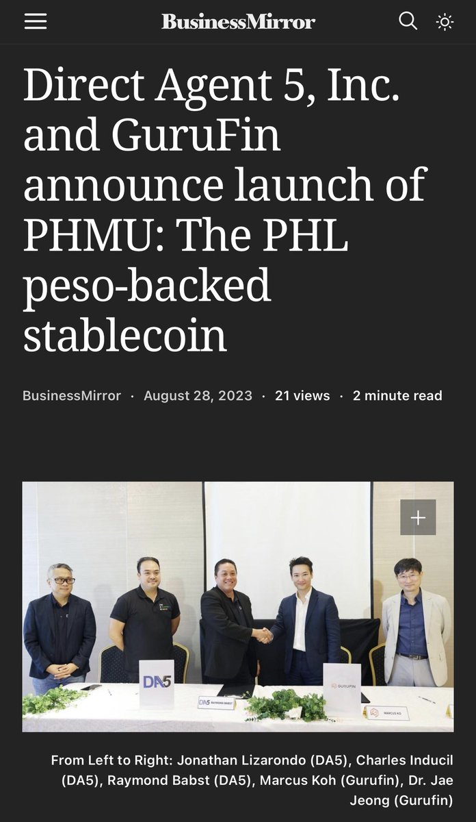 businessmirror.com.ph/2023/08/28/dir…

#phmu #surgepay #blockchain #fintech #digitalph #cryptoph #stablecoin #ditectagent5 #gurufin