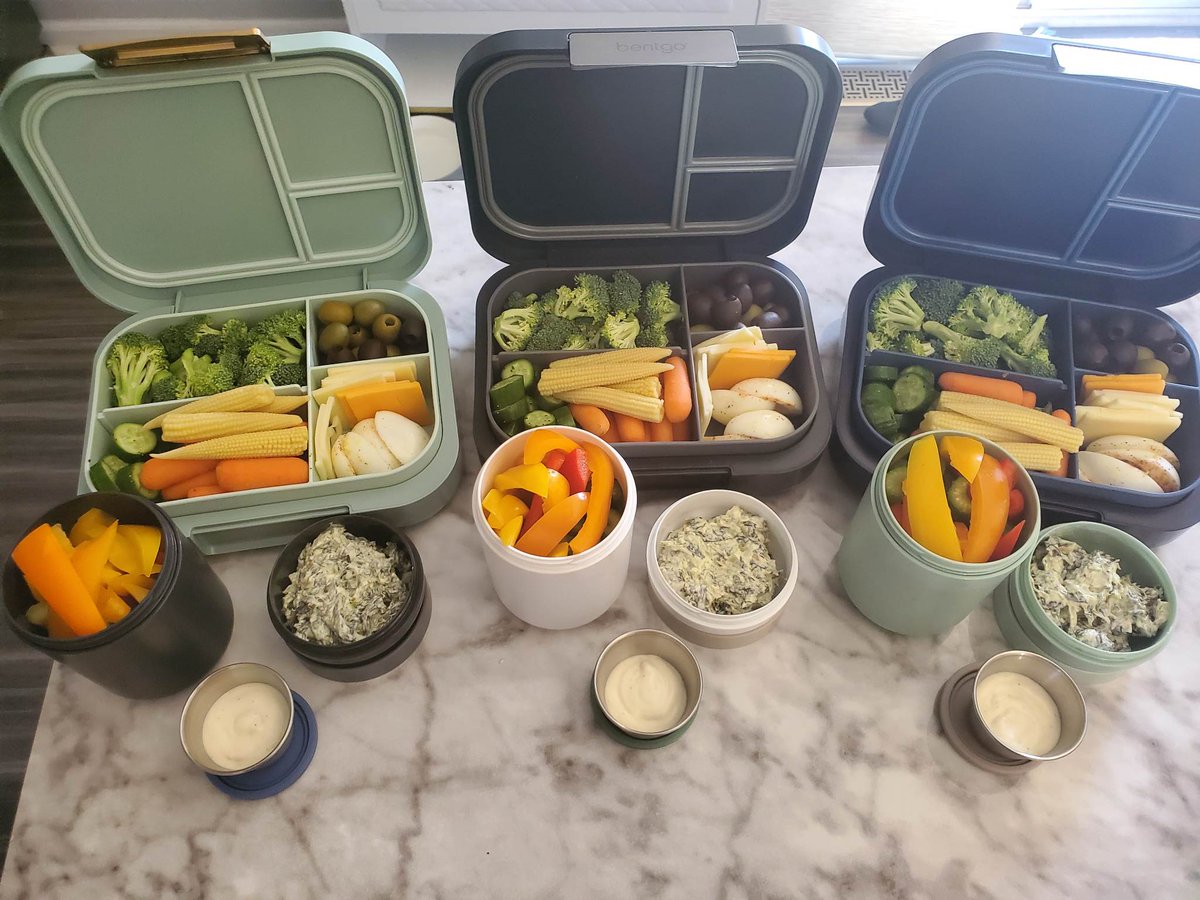 Mini versions of #MyTray  How do you do lunch during the school year? #Vegetarian #BentoBox