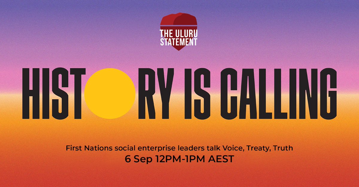 Social Enterprise Australia is hosting a conversation with two leading First Nations voices in our field about the Uluru Statement from the Heart and the upcoming referendum. Join us: shorturl.at/koX07 #socialenterprise